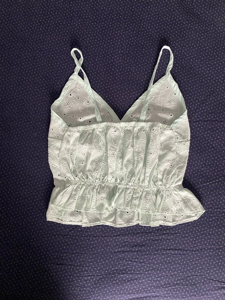Mavi Nakışlı Mini Dantel Detaylı Büstiyer - Görsel 3