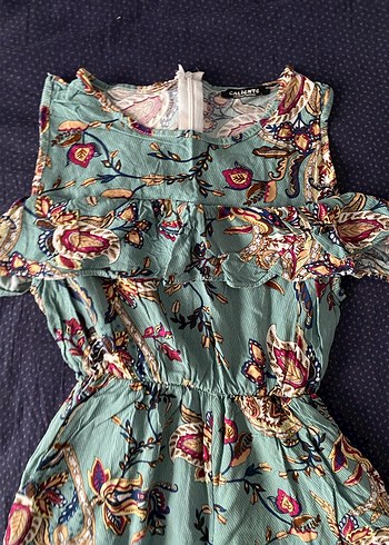 Bohem Çok Renkli Kadın Uzun Tulum - Görsel 2