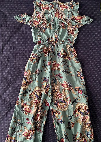 Bohem Çok Renkli Kadın Uzun Tulum - Görsel 4