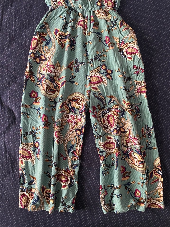 Bohem Çok Renkli Kadın Uzun Tulum - Görsel 3