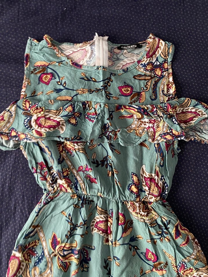 Bohem Çok Renkli Kadın Uzun Tulum - Görsel 2