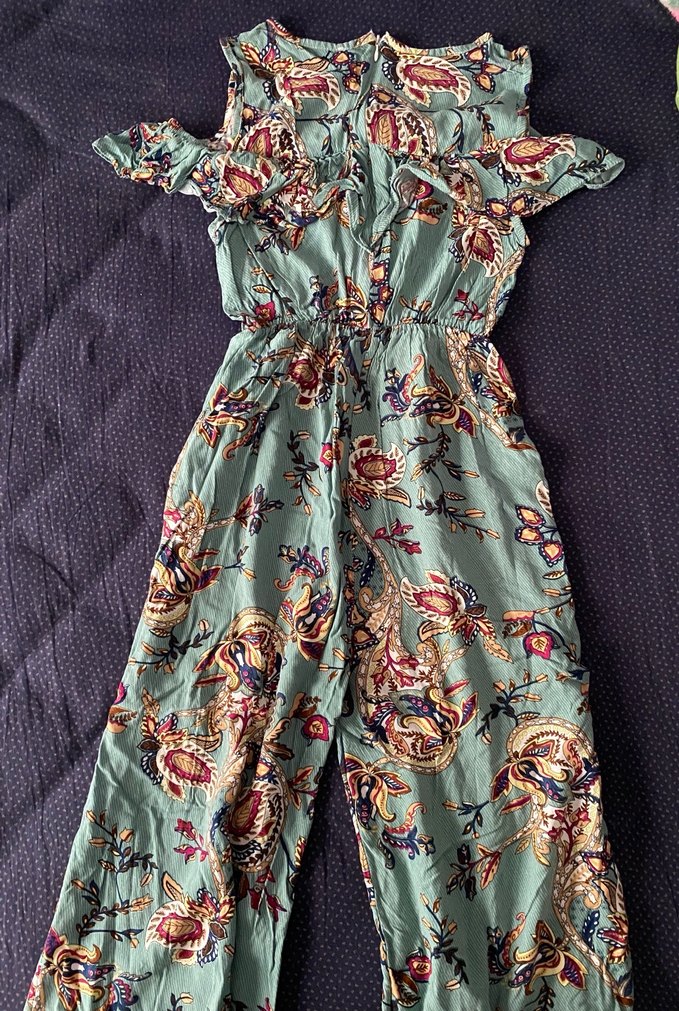 Bohem Çok Renkli Kadın Uzun Tulum - Görsel 4