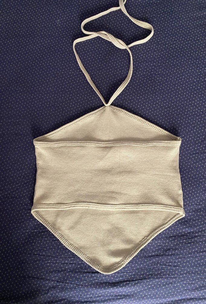 Bej Bağlamalı Crop Top - Görsel 3