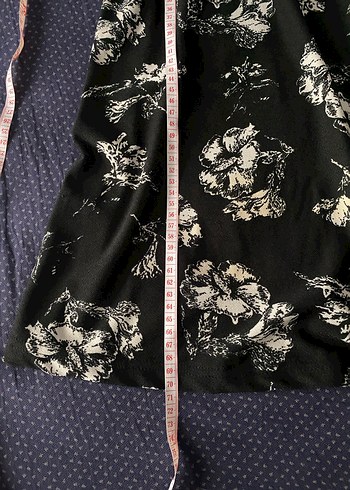 Siyah Desenli Uzun Gotik Elbise - Görsel 4