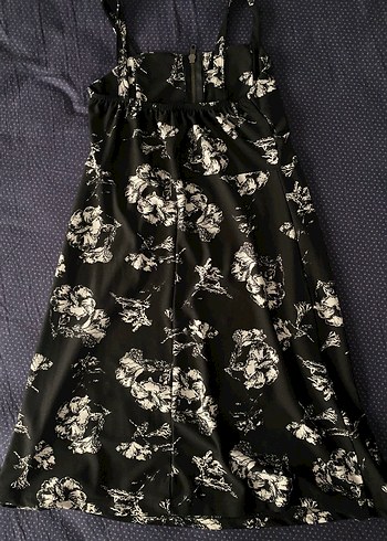 Siyah Desenli Uzun Gotik Elbise - Görsel 5