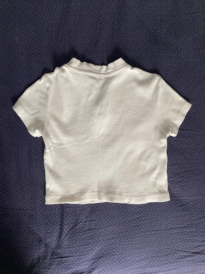 Beyaz Mini Kadın Crop - Görsel 3