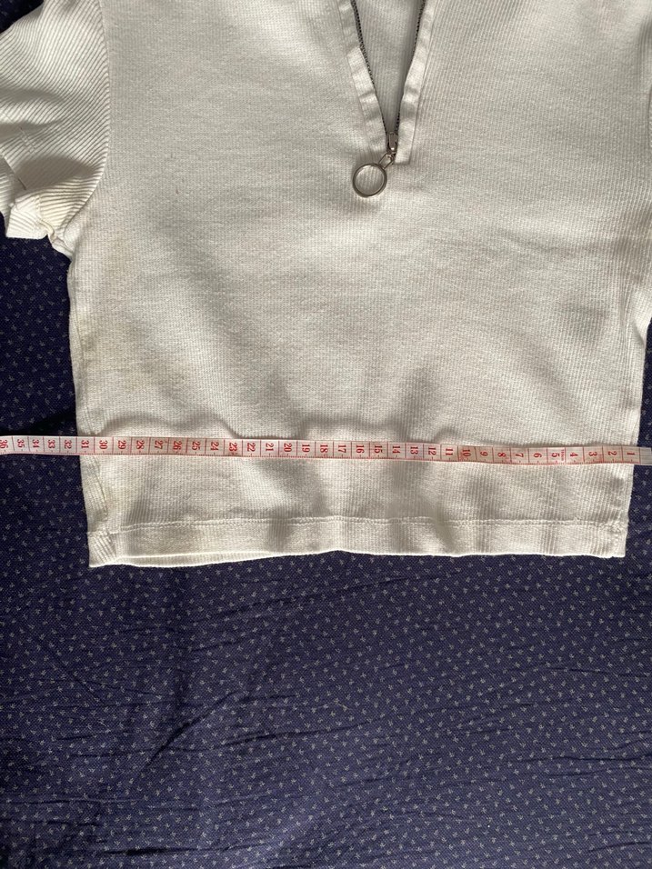 Beyaz Mini Kadın Crop - Görsel 2