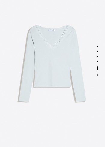 Bershka Dantel Detaylı Bluz - Görsel 3