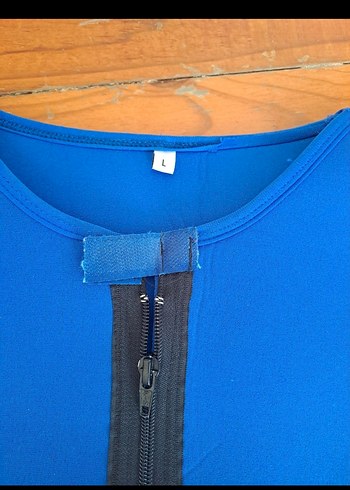 Koyu Mavi Fermuarlı termal sauna takım - Görsel 3