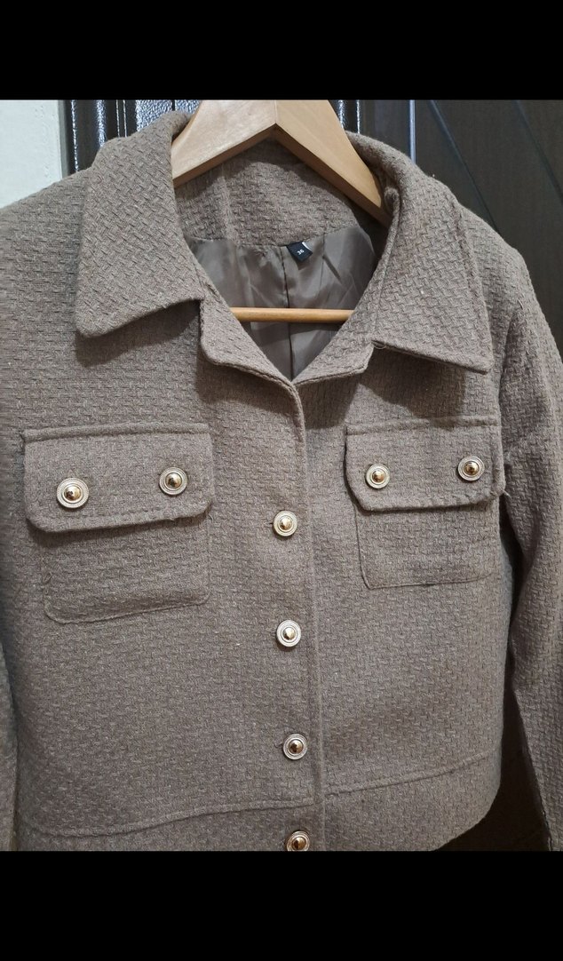 Bej Düğmeli Midi Kadın ceket - Görsel 2