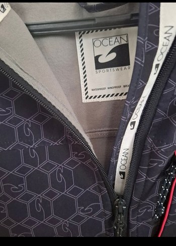 Kadın Gri Baskılı Fermuarlı Spor Ceket - Görsel 4