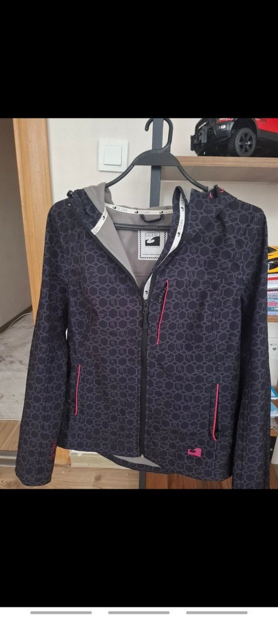 Kadın Gri Baskılı Fermuarlı Spor Ceket - Görsel 2