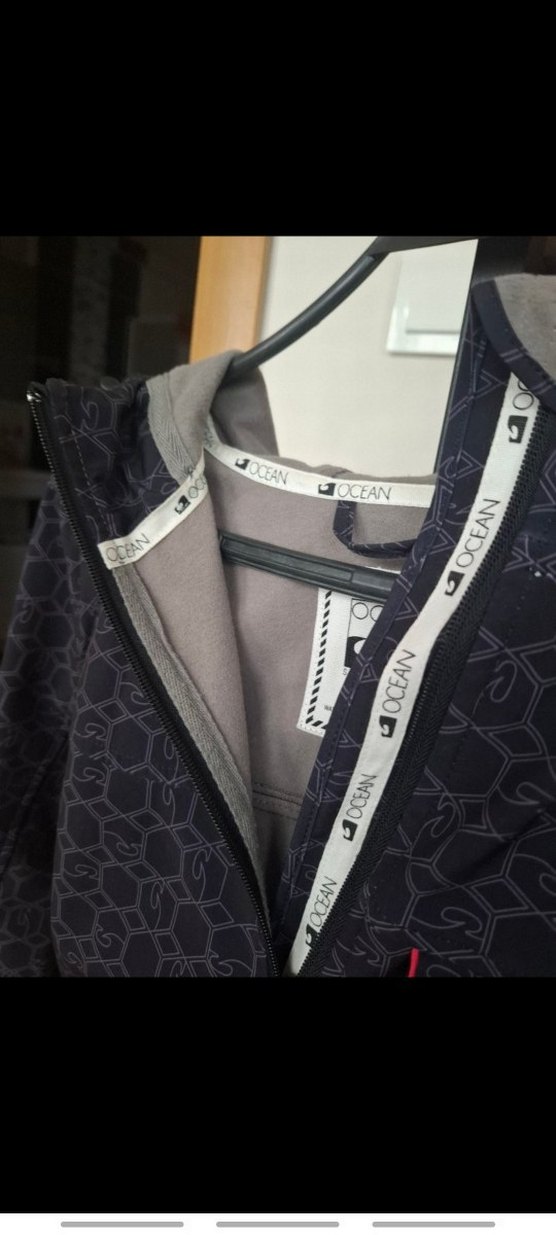 Kadın Gri Baskılı Fermuarlı Spor Ceket - Görsel 5