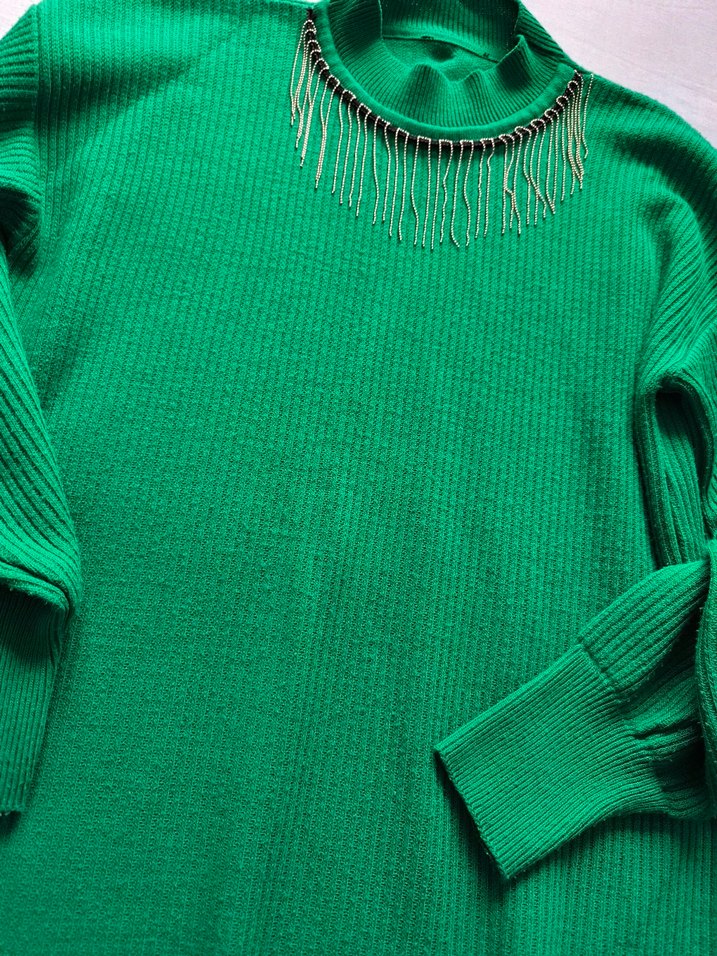 Kadın Yeşil Uzun Kollu Triko takım - Görsel 2