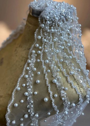 Uzun Kollu Beyaz Prenses Gelinlik - Görsel 6