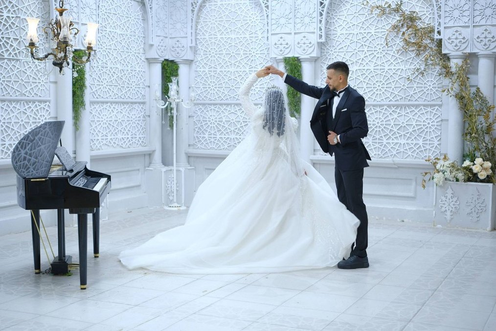 Uzun Kollu Beyaz Prenses Gelinlik - Görsel 5