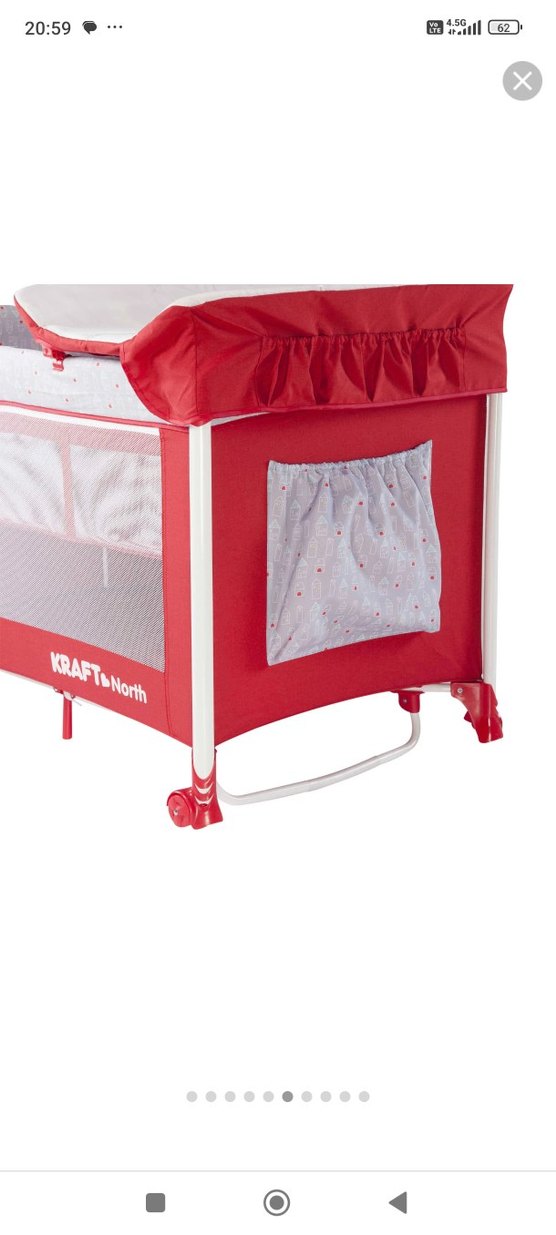 Kraft North Kırmızı Oyun Parkı Beşiği - Görsel 3