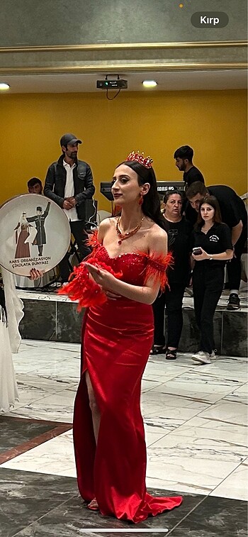 s Beden kırmızı Renk Kına elbisesi