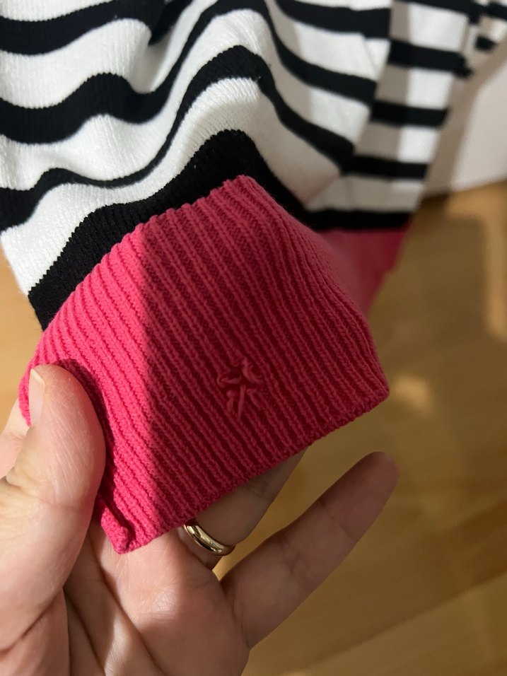 Pamuklu Çizgili Kadın Kazak - Görsel 2