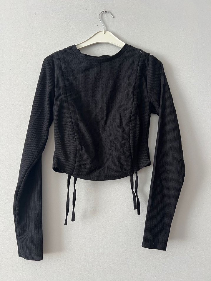 Siyah Uzun Kollu Kadın Bluz - Görsel 2