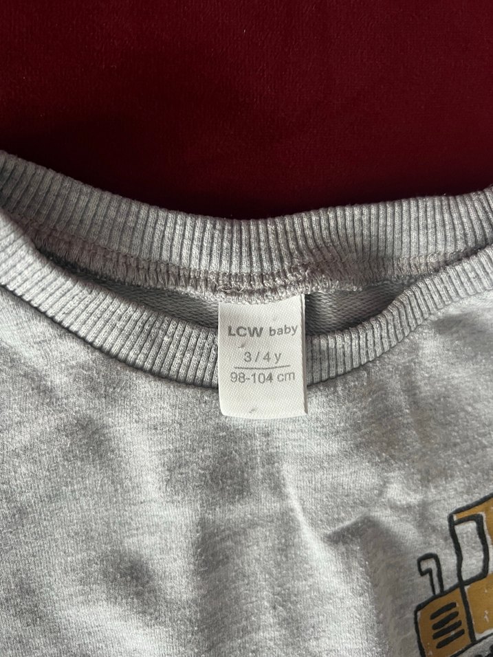  İkili Gri Erkek Çocuk Sweatshirt Uzun Kollu - Görsel 3