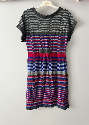 Bohem Kısa Pliseli Bağlamalı Elbise - Görsel 2