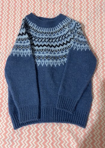 Mavi Erkek Çocuk Yuvarlak Yaka Triko Kazak - Görsel 3