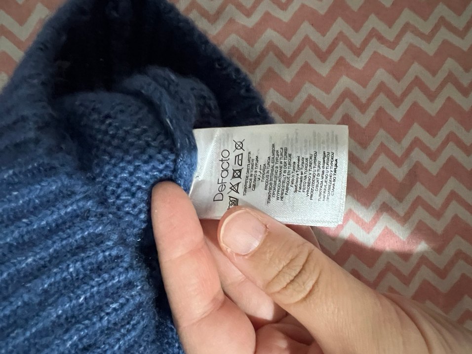 Mavi Erkek Çocuk Yuvarlak Yaka Triko Kazak - Görsel 5