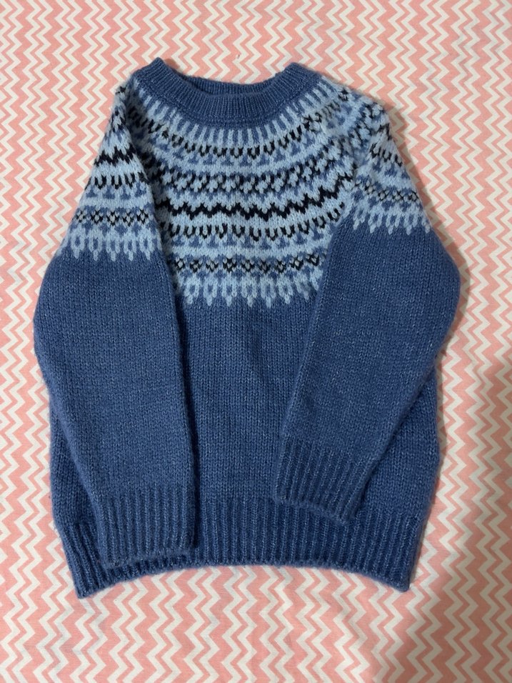 Mavi Erkek Çocuk Yuvarlak Yaka Triko Kazak - Görsel 3