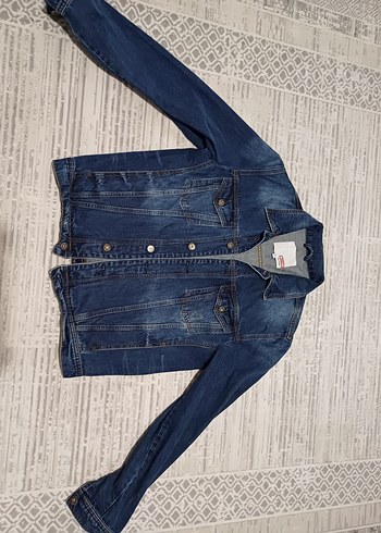erkek Koyu Mavi Denim Ceket
