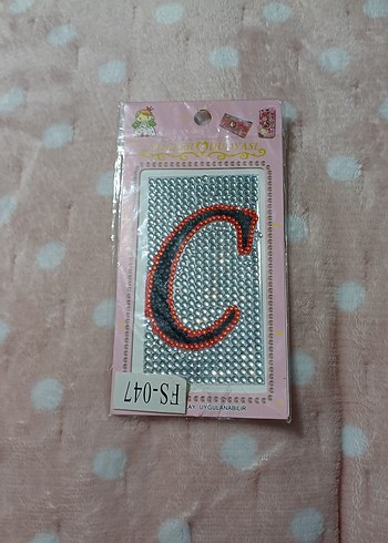 Renkli Payetli Telefon Kapağı - C Harfi - Görsel 2