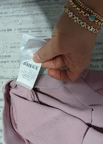 Kız Çocuk Pembe Baskılı Sweatshirt - Görsel 4