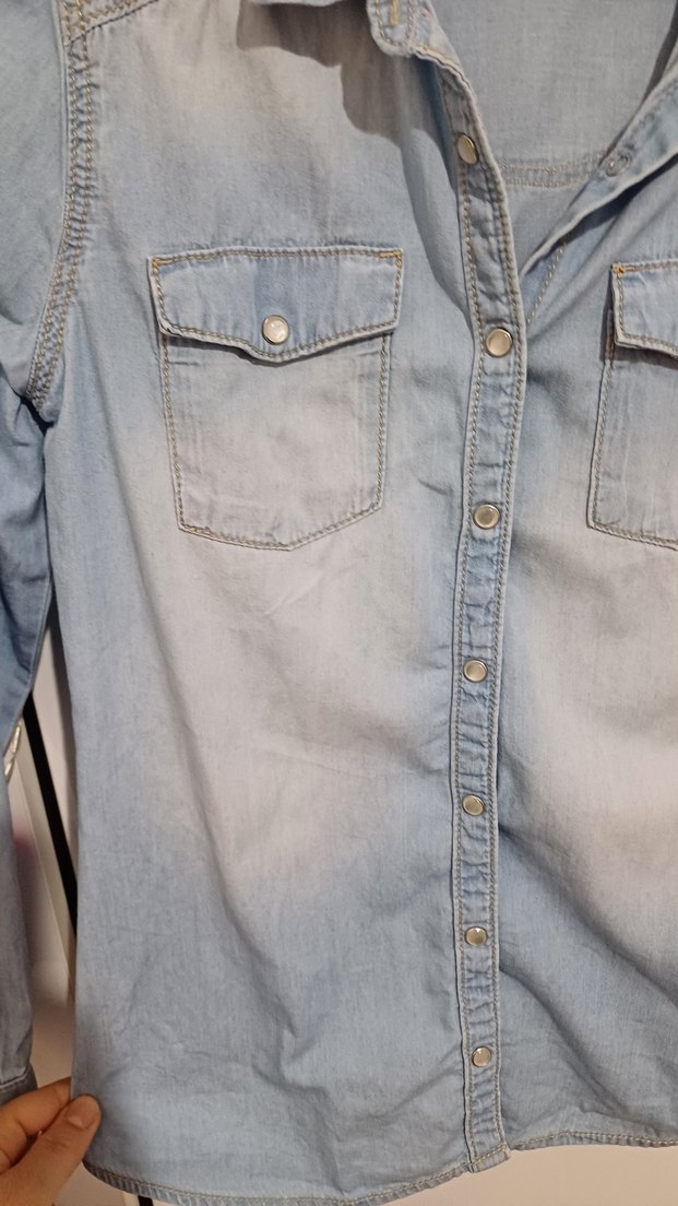 kız çocuk kot gömlek - Görsel 4