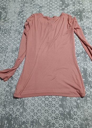 Düğmeli  Kadın Uzun Kollu Tişört - Görsel 4