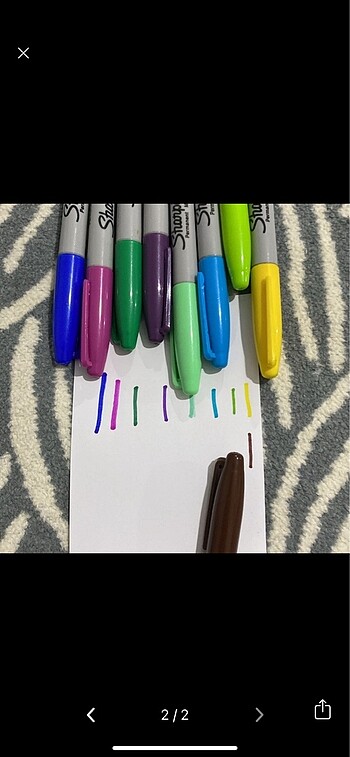  Sharpie kalemler