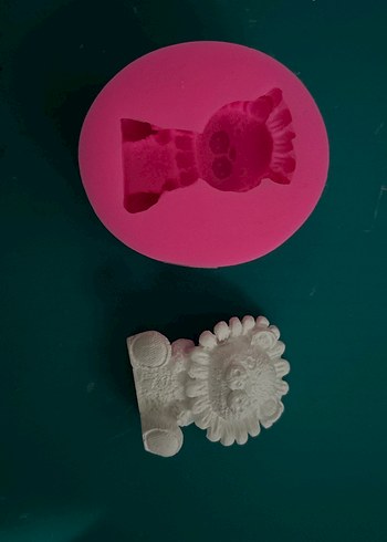 Renkli Pembe silikon alçı kalıp