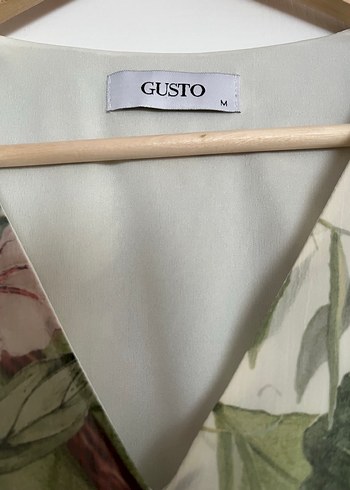 Bohem V Yaka Uzun Kol Desenli Elbise - Görsel 3