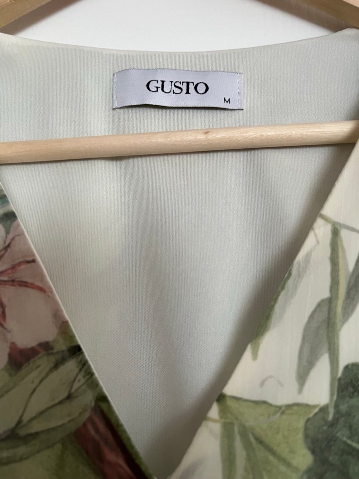 Bohem V Yaka Uzun Kol Desenli Elbise - Görsel 3