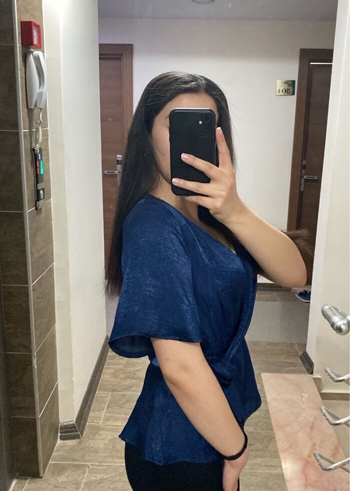 Koton saten bluz - Görsel 2