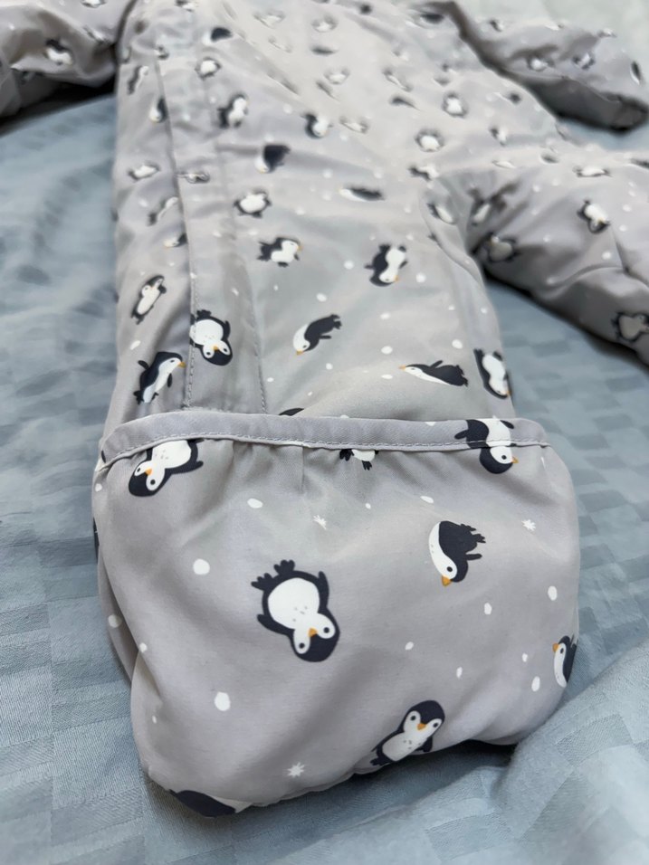 Gri Bebek Tulum, Kürklü Kapüşonlu - Görsel 4