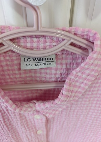 LC Waikiki Düğmeli Kısa Kollu Pembe Gömlek