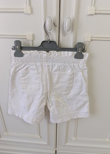 LC Waikiki Beyaz Yüksek Bel Mini çocuk Şort