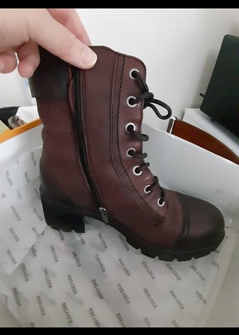 38 Beden Bordo Hakiki deri Greyder Kadın Ayakkabı