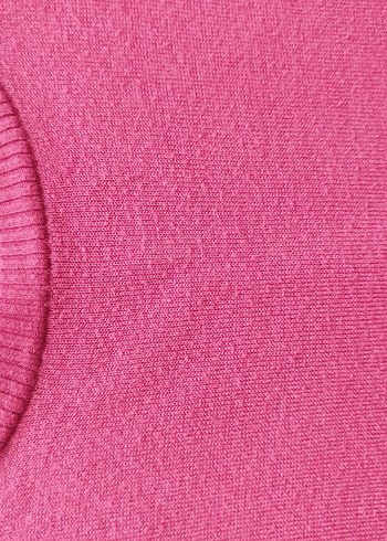 Pembe Bisiklet Yaka Kadın Triko Kazak - Görsel 2