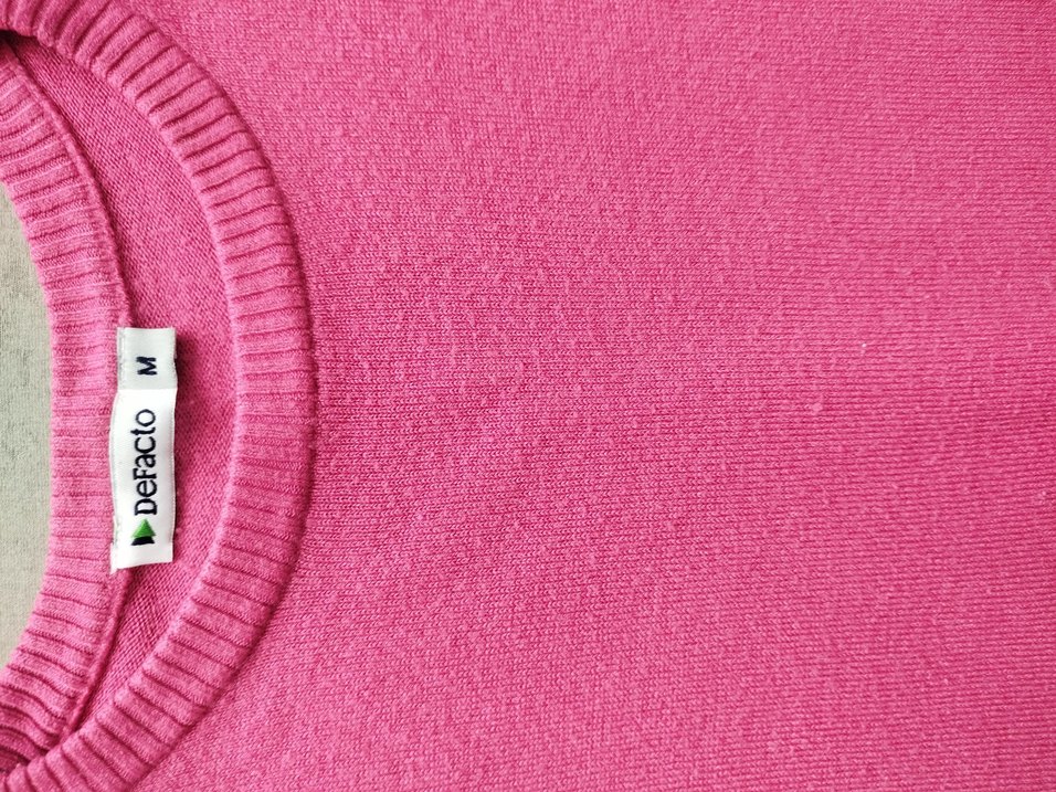 Pembe Bisiklet Yaka Kadın Triko Kazak - Görsel 2