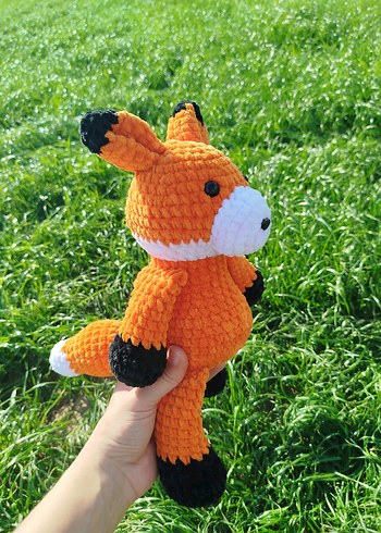 Renkli Turuncu Peluş Tilki Oyuncak - Görsel 2