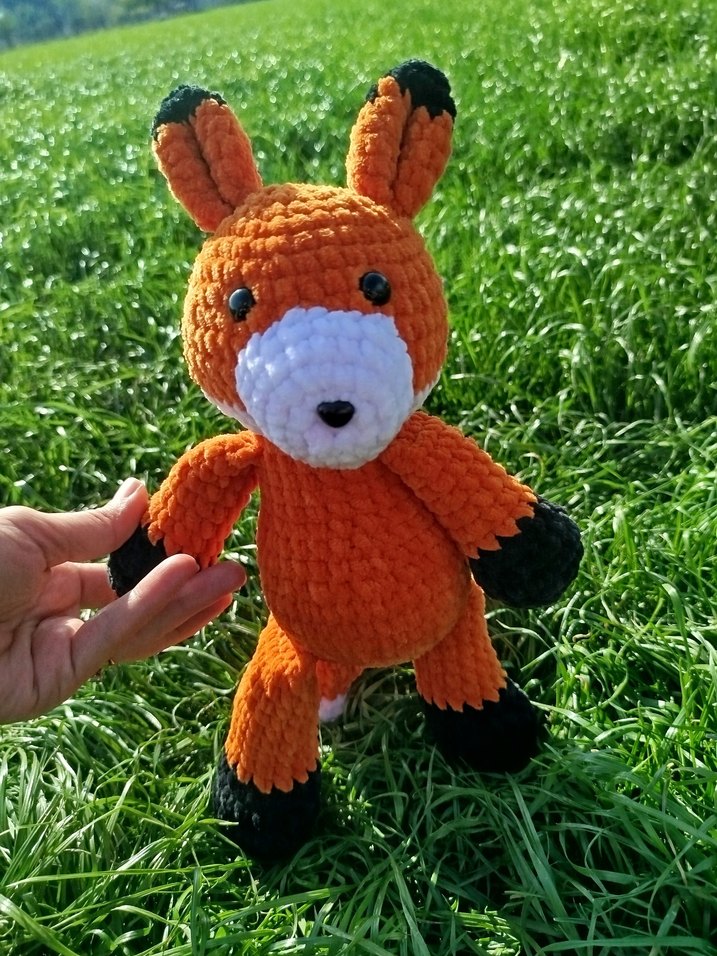 Renkli Turuncu Peluş Tilki Oyuncak - Görsel 3