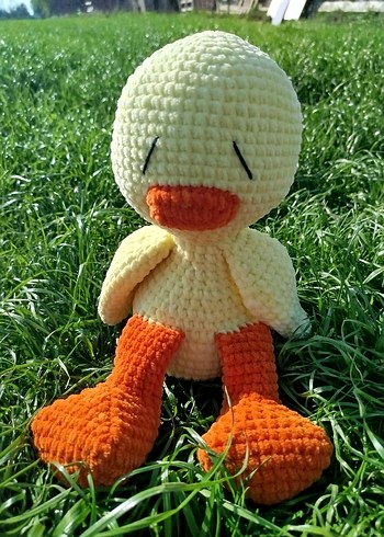 Renkli Örgü Peluş Ördek Oyuncak - Görsel 3