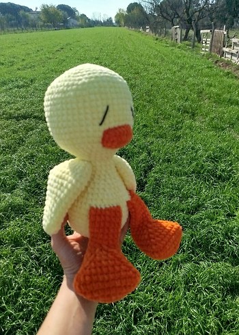 Renkli Örgü Peluş Ördek Oyuncak - Görsel 2