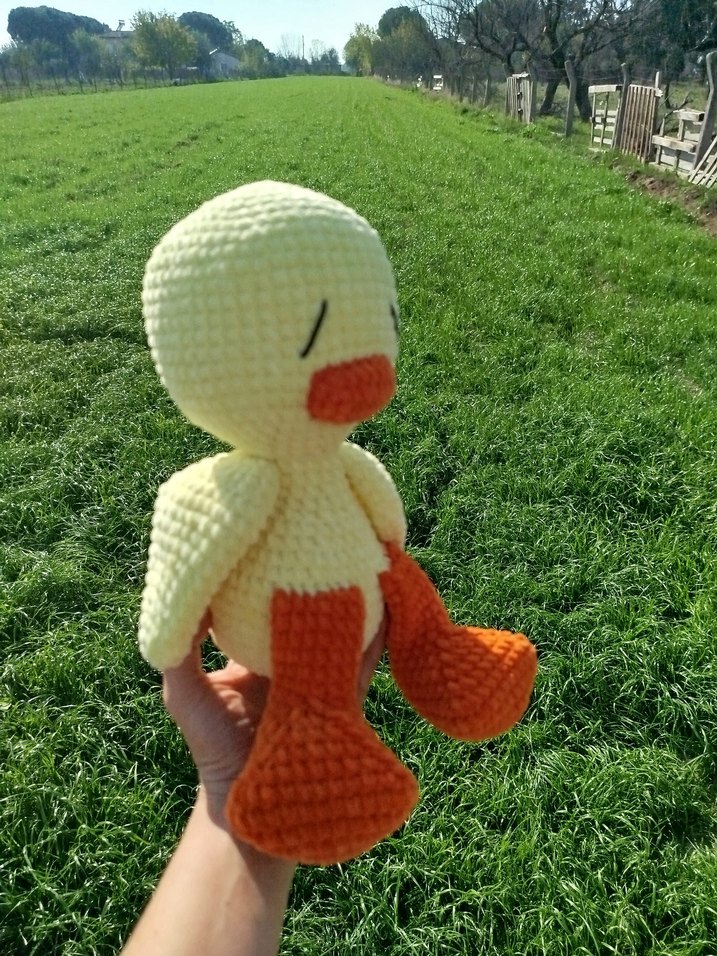 Renkli Örgü Peluş Ördek Oyuncak - Görsel 2